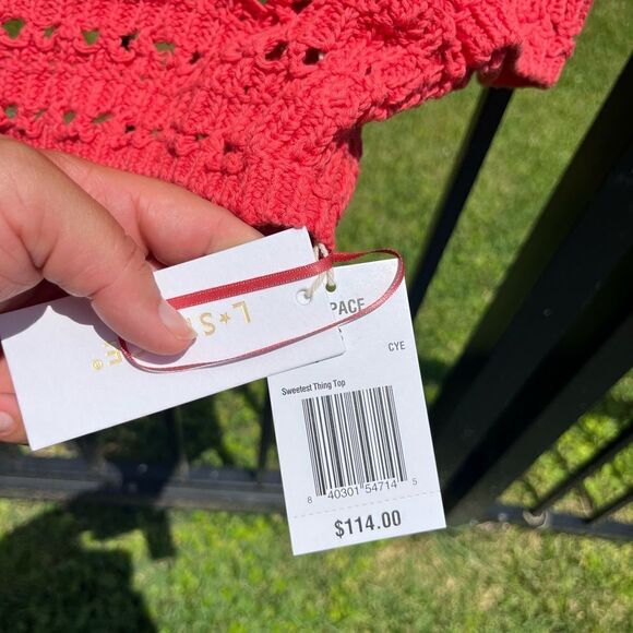 L*Space Sweetest Thing Crochet Top NWT - Picture 9 of 10